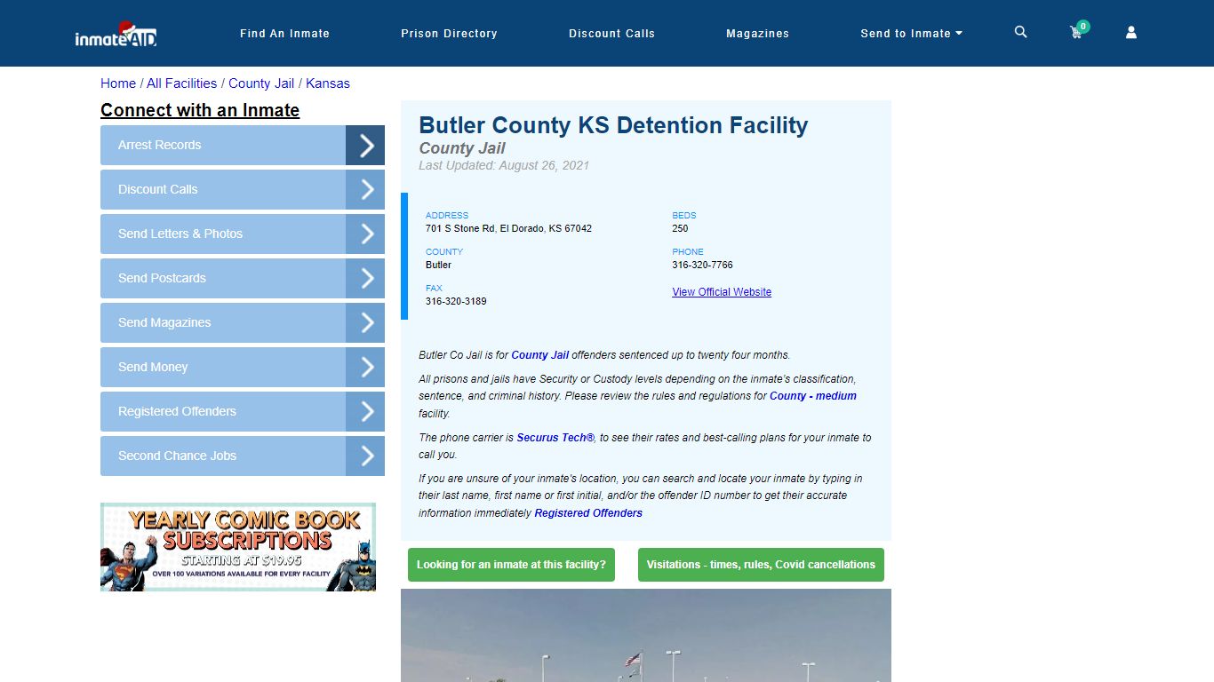 Butler County KS Detention Facility - Inmate Locator - El Dorado, KS
